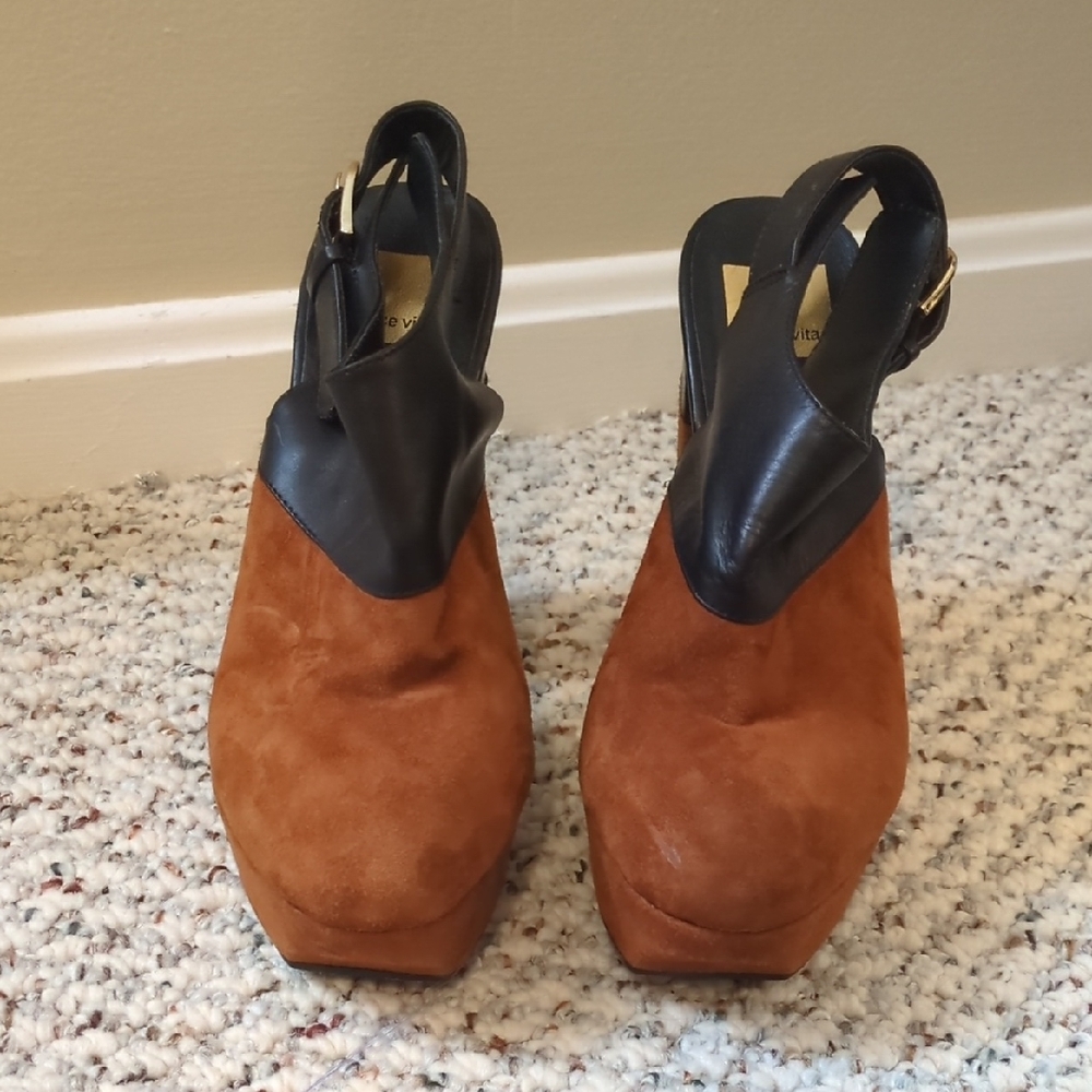 Dolce Vita Black and Brown Platform Shoes